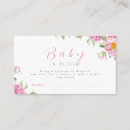 Flicka Rosa Blommig Baby i Knopp Dusch Söt Tilläggskort