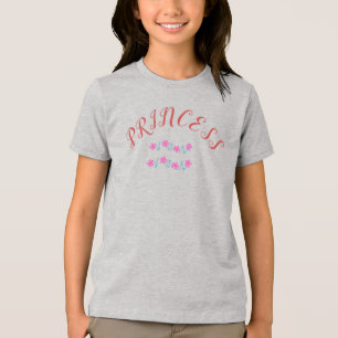 Flicka Rosa Blommig T Shirt
