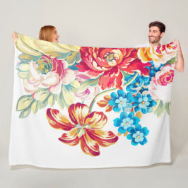 Flicka Rosa Blue Mint Victorian Ro Mönster Fleecefilt