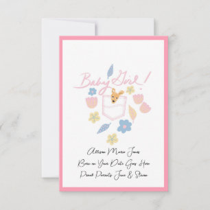 Flicka Rosa Cute Kangaroo Birth Notice