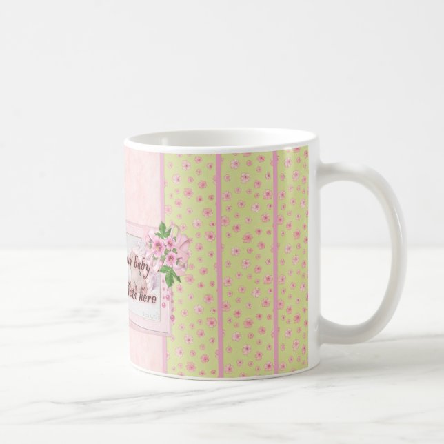 Flicka Rosa Flowers Mugg (Höger)
