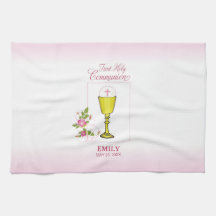 Flicka Rosa Första Nattvarden, Kalk, Värd, Ros