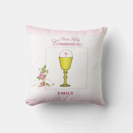 Flicka Rosa Första Nattvarden, Kalk, Värd, Ros Kudde