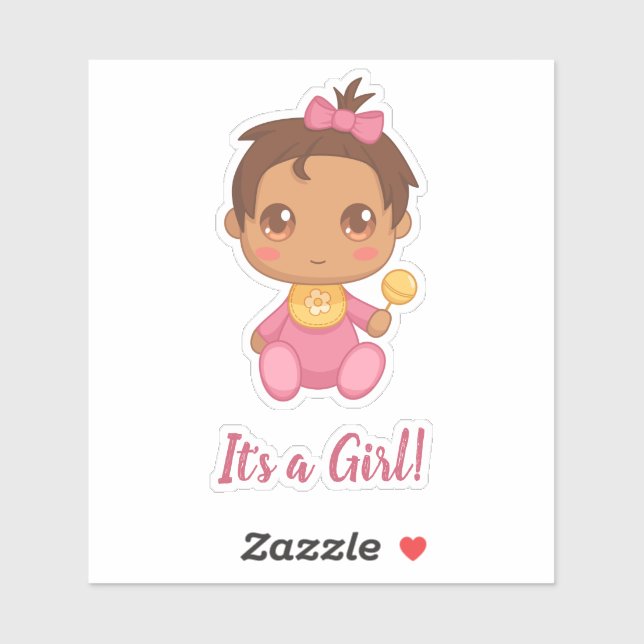 Flicka Rosa Jumpdrädräkt Klistermärken (Ark)