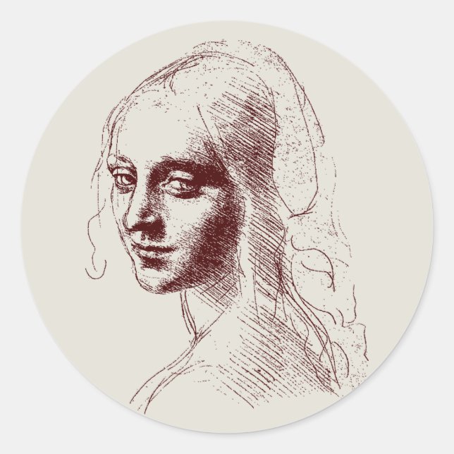 flicka runt klistermärke (Framsida)