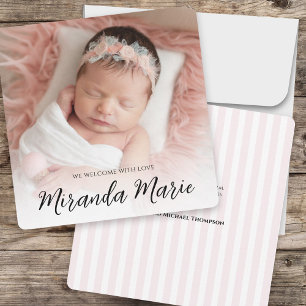 Flicka Simple Newborn Photo Overlay Text Rosa