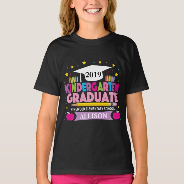 Flicka sist dag av dagisT-tröja T Shirt (Framsida)
