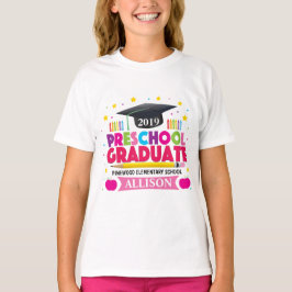 Flicka sist dag av den förskole- T-tröja T Shirt