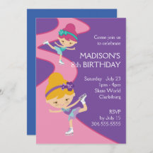 Flicka skridskoåkningparty