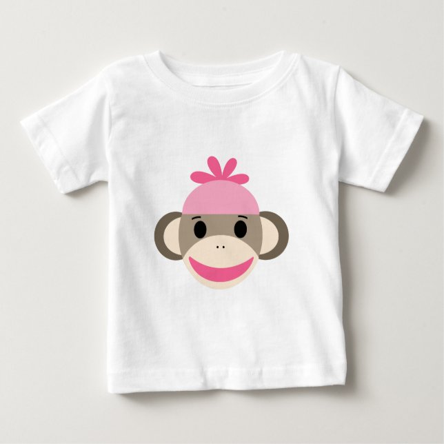 flicka sock monkey tee shirt (Framsida)