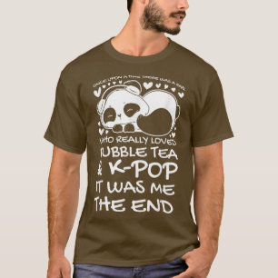 flicka som älskade bubbelte & k-pop-pop-tjej t shirt