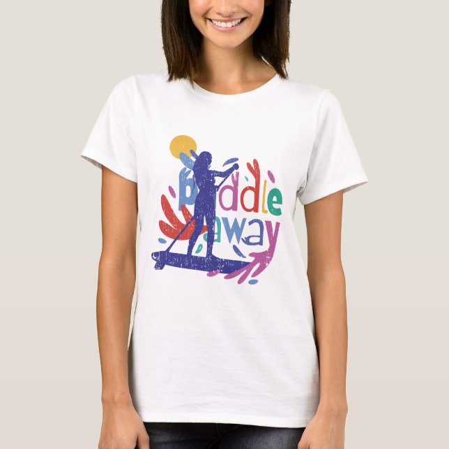 Flicka som älskar att paddla — Stand Up Paddleboar T Shirt (Framsida)