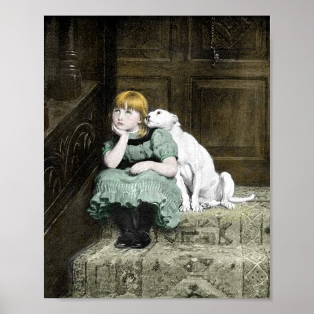 Flicka som älskar hund poster (Framsidan)