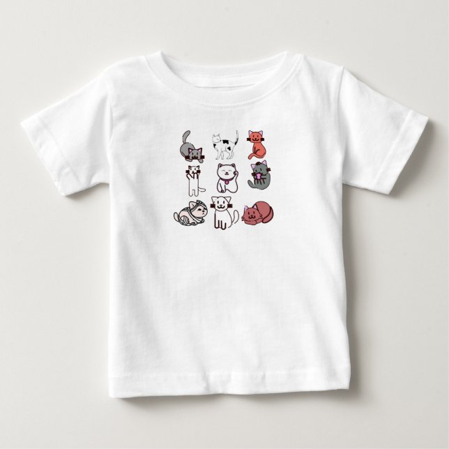 Flicka som älskar katter t shirt (Framsida)