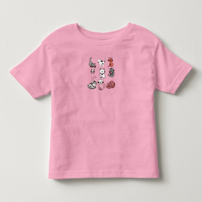 Flicka som älskar katter t shirt (Framsida)
