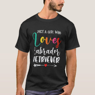 Flicka som älskar Labrador Retriever Hund Söt Lab  T Shirt