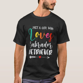 Flicka som älskar Labrador Retriever Hund Söt Lab  T Shirt