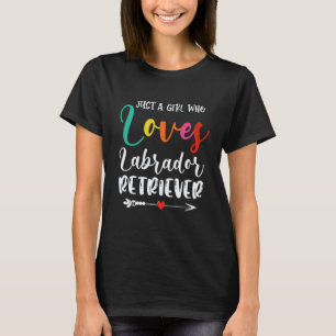 Flicka som älskar Labrador Retriever Hund Söt Labb T Shirt