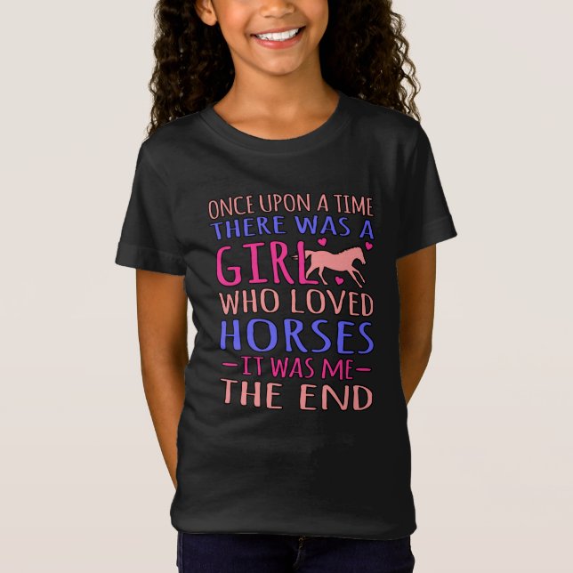 Flicka som förlorade Horses Barrel Racer Horse Täv T Shirt (Framsida)
