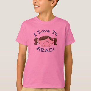 Flicka som jag älskar för att läsa Tshirts och