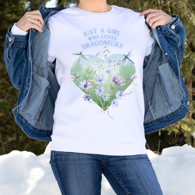 Flicka som Kärlek Dragonflies Sweatshirt T Shirt (Skapare uppladdad)