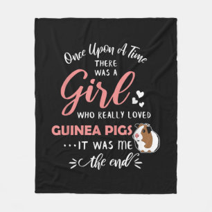 Flicka som Kärlek Guinea (Grisar) är bekväm med Gu Fleecefilt