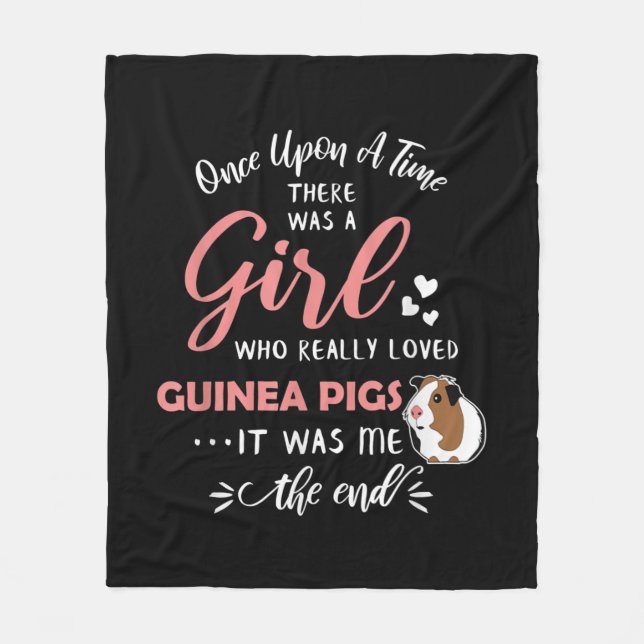 Flicka som Kärlek Guinea (Grisar) är bekväm med Gu Fleecefilt (Framsidan)