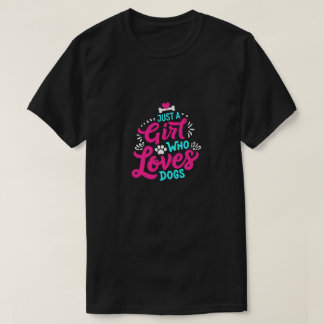 Flicka som Kärlek Hundar Graphic T Shirt
