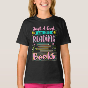 Flicka som Kärlek läser Bokar klassrum T Shirt