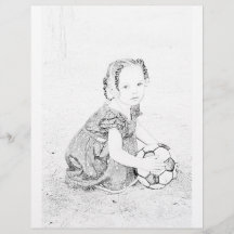 Flicka som spelar fotboll färgsida