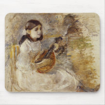 Flicka som spelar mandolin (av Berthe Morisot)