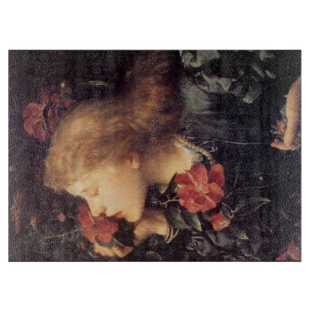 Flicka som väljer en vacker blomma (av G.F. Watts) (Framsidan)