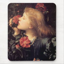 Flicka som väljer en vacker blomma (av G.F. Watts)