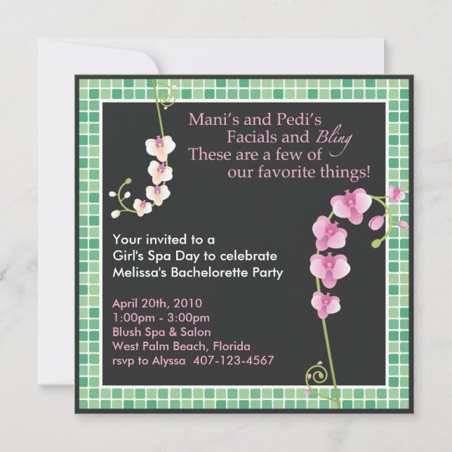 Flicka Spadag! Inbjudningar (Framsida)