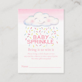 Flicka sprinkle stollig molnblöjkort tilläggskort