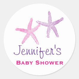 Flicka Starfish Simple Shower Stickers Runt Klistermärke