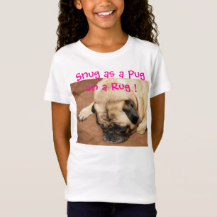 Flicka t-skjorta med Ernie som den ombonade mopset T-shirt