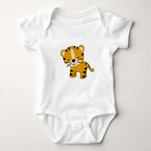 Flicka Tecknad Tiger Tee