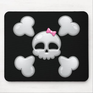 Flicka tecknadskalle Mousepad Musmatta