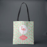 Flicka Tropiskt vattenfärgsbläddring Flamingo Namn Tygkasse<br><div class="desc">Den här vackra tropiska designen har en fantastisk rosa vattenfärgsflamingo och djungel löv mönster med utrymme att lägga till dig eller din flickas namn! perfektens tropiska sommardesign för alla kvinnor eller tonåringar,  eller perfekt för en ny mamma att använda som en dykväska för hennes flicka.</div>