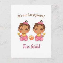 Flicka Twillingars meddelande Vykort