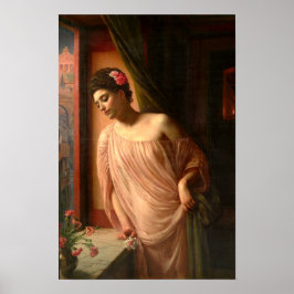 Flicka vid fönstret av Edward John Poynter Poster