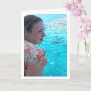 Flicka vid Röda havet-porträtt Kort