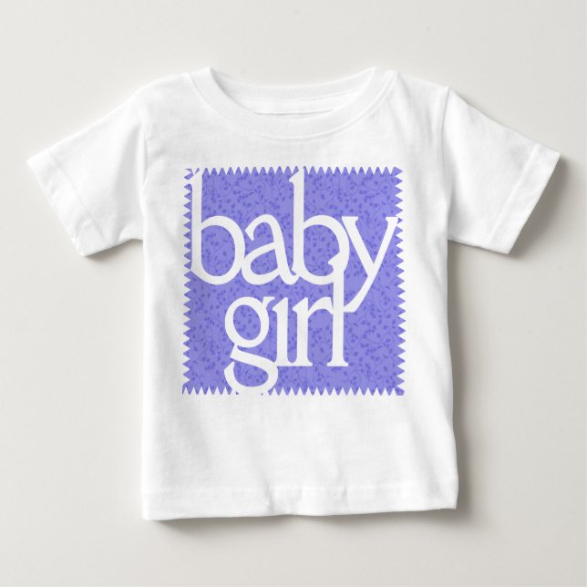 Flicka Vintage Lavender Blommigt T-Shirt (Framsida)