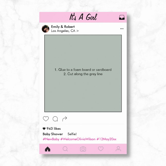 FlickaBaby Shower Fests Dekorationer för fotoboxra (Skapare uppladdad)