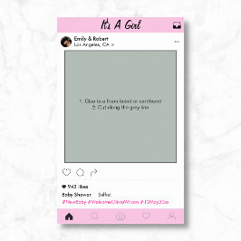 FlickaBaby shower firande rekvisita fotobox ram de Poster