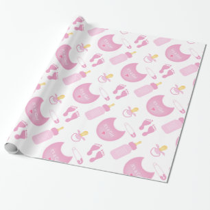 flickababy shower som slår in papper presentpapper
