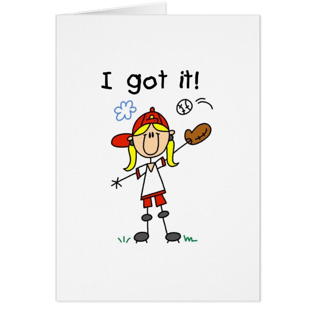 Flickabaseball fick jag den hälsningskort (Framsidan)