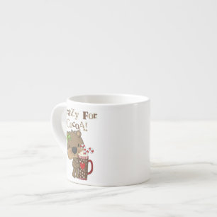 Flickabjörn som är galen för kakao espressomugg
