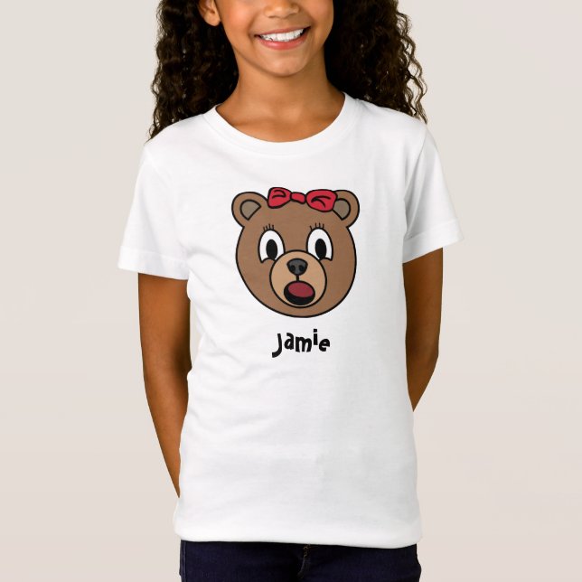 Flickabjörnskjorta T-shirt (Framsida)
